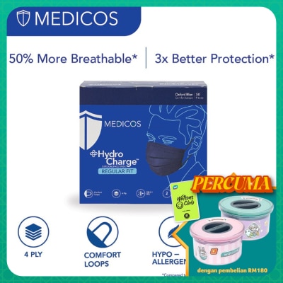 MEDICOS 4ply Hydrocharge Regular Fit Oxford Blue 50's