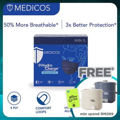 MEDICOS 4ply Hydrocharge Regular Fit Oxford Blue 50's