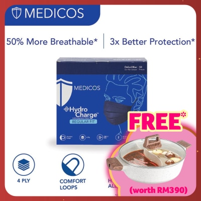 MEDICOS 4ply Hydrocharge Regular Fit Oxford Blue 50's