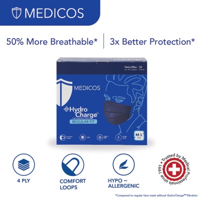 MEDICOS - 4ply Hydrocharge Regular Fit Oxford Blue 50's image