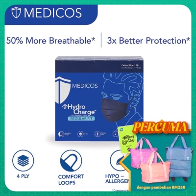 MEDICOS 4ply Hydrocharge Regular Fit Oxford Blue 50's