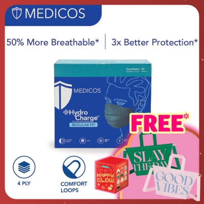 MEDICOS 4ply Hydrocharge Regular Fit Coral Green 50's