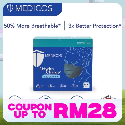 MEDICOS 4ply Hydrocharge Regular Fit Coral Green 50's