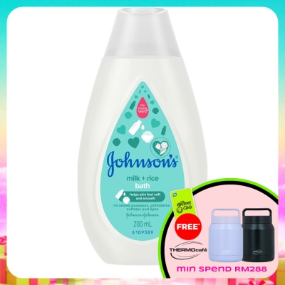 JOHNSON'S - Baby Milk + Rice Bath 200ml