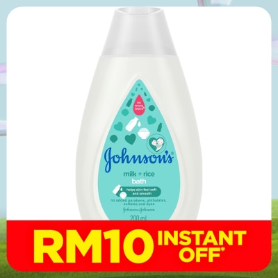 JOHNSON'S Baby Milk + Rice Bath 200ml