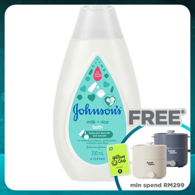 JOHNSON'S Baby Milk + Rice Bath 200ml