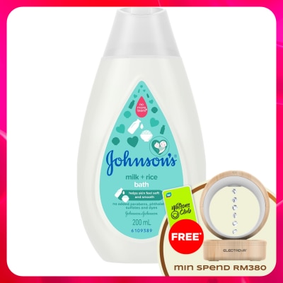 JOHNSON'S - Baby Milk + Rice Bath 200ml