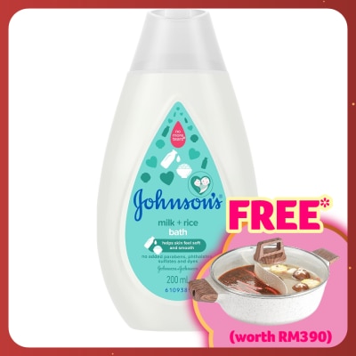 JOHNSON'S Baby Milk + Rice Bath 200ml