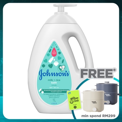 JOHNSON'S Baby Milk + Rice Bath 1000ML