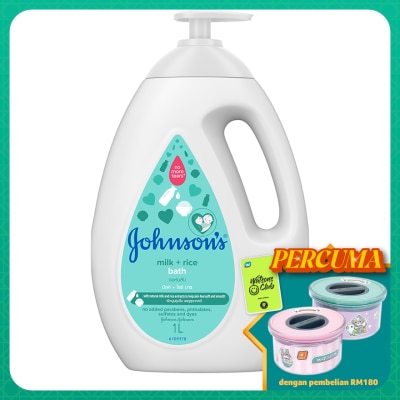 JOHNSON'S Baby Milk + Rice Bath 1000ML