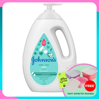 JOHNSON'S Baby Milk + Rice Bath 1000ML