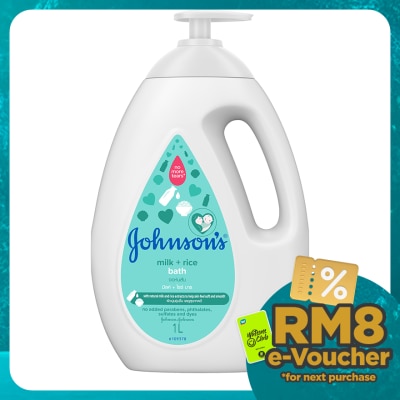 JOHNSON'S Baby Milk + Rice Bath 1000ML