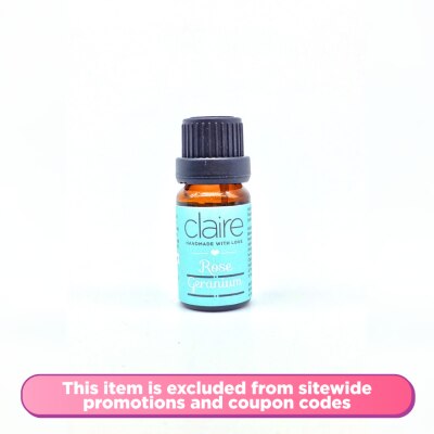 CLAIRE ORGANICS Rose Geranium Essential Oil 10ml