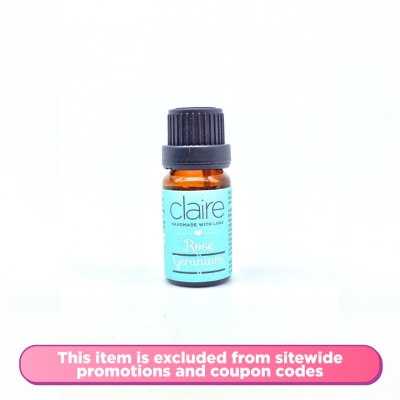 CLAIRE ORGANICS Rose Geranium Essential Oil 10ml