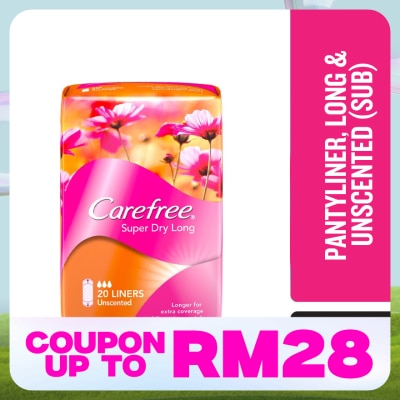 CAREFREE Super Dry Long Unscented 20's
