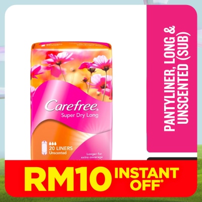 CAREFREE Super Dry Long Unscented 20's