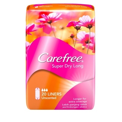 CAREFREE Super Dry Long  Unscented 20's