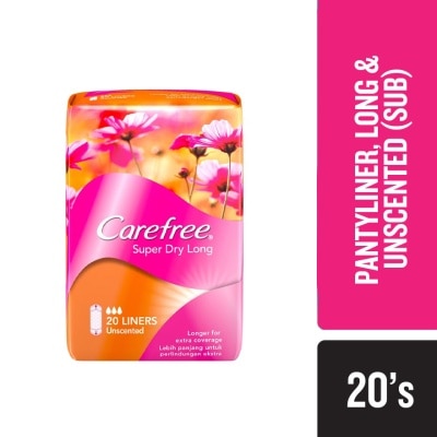 CAREFREE Super Dry Long Unscented 20's