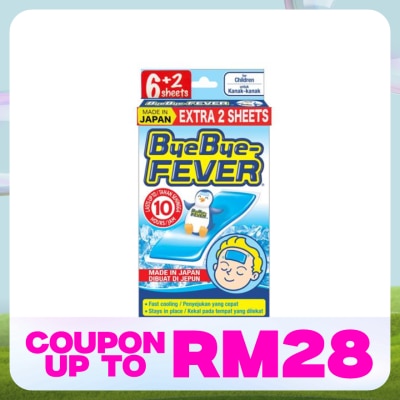 BYE BYE FEVER Children 6's + 2's - Cooling Gel Sheet