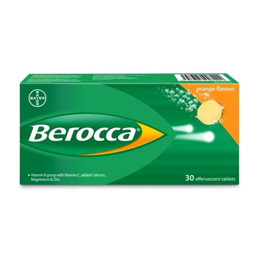 Berocca Vitamin B Mango Flavour Effervescent Tablets 30s image
