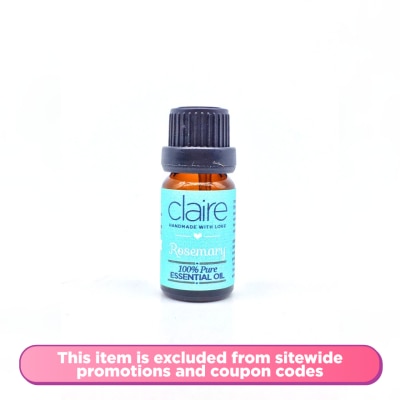CLAIRE ORGANICS Rosemary Essential Oil 10ml