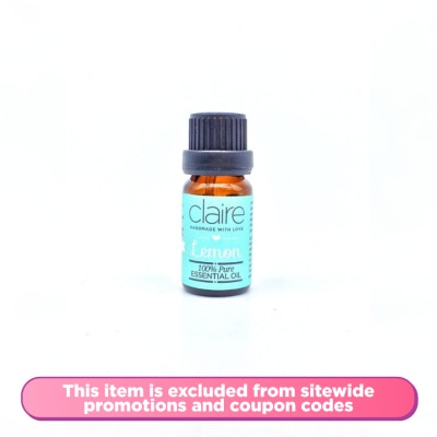 CLAIRE ORGANICS - Lemon Essential Oil 10ml