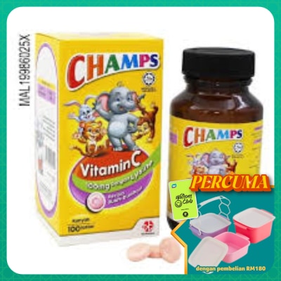 CHAMPS - Vitamin C With Lysine 100's