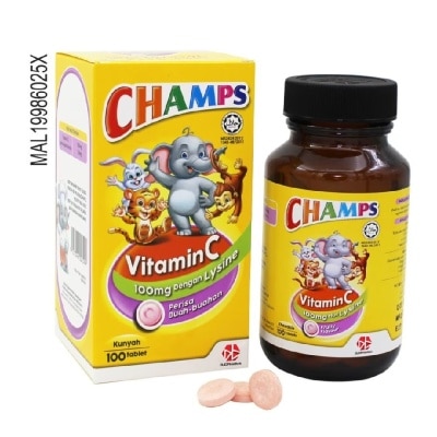 CHAMPS Vitamin C With Lysine 100's