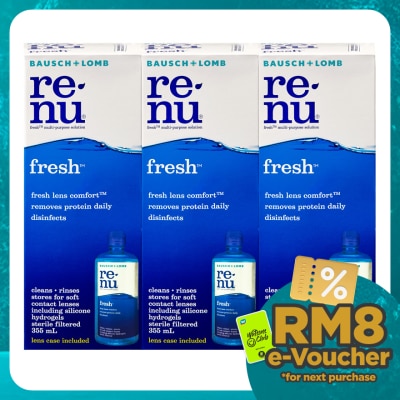 BAUSCH & LOMB Renu Fresh Multi Purpose Solution 3x 355ml