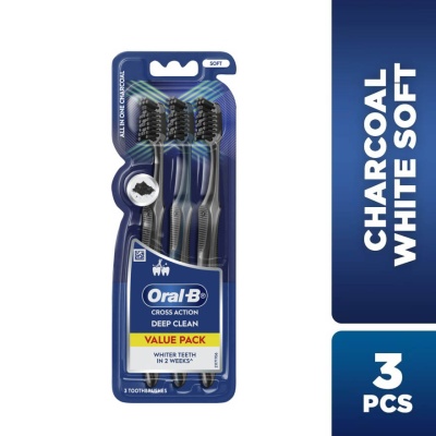 ORAL-B - Charcoal White Soft Toothbrush 3s image