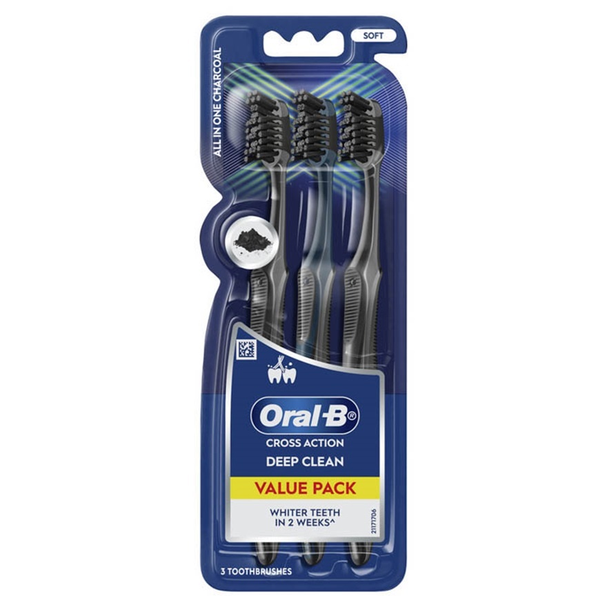 Charcoal White Soft Toothbrush 3s image