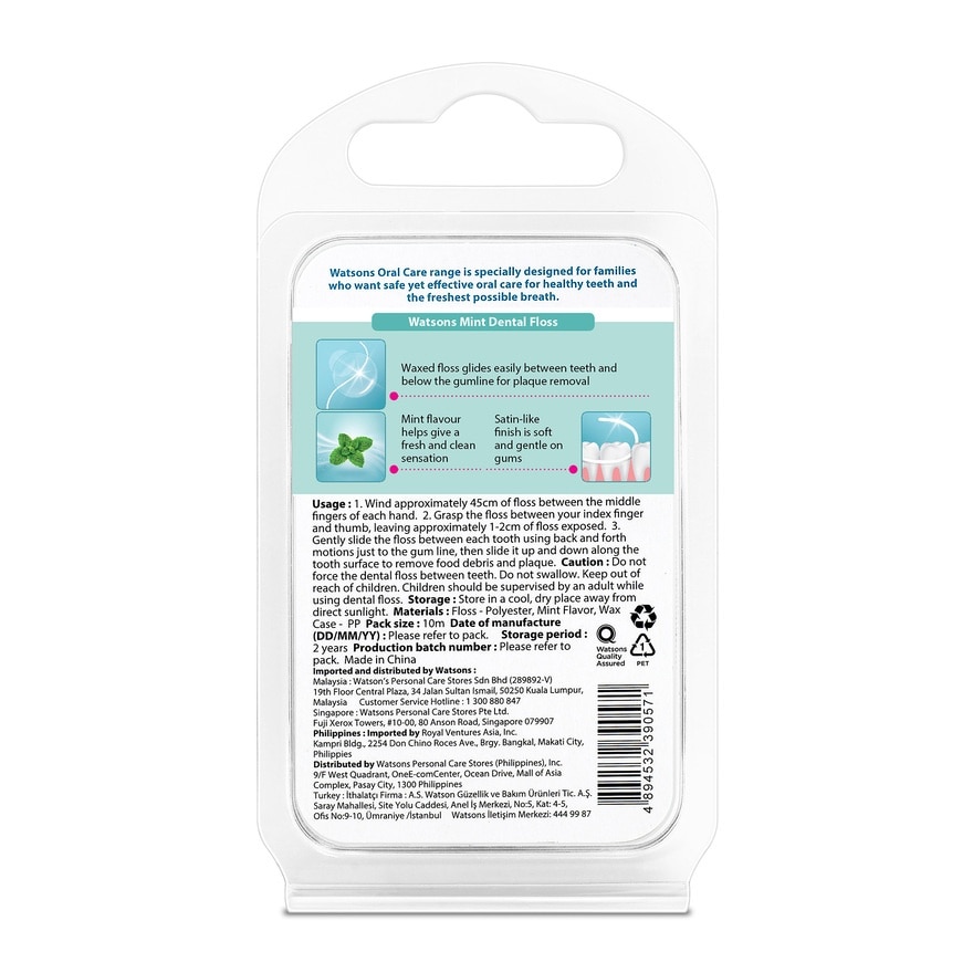 Dental Floss Shred Resistant Mint 10m