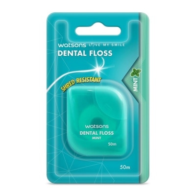 WATSONS Dental Floss Shred Resistant Mint 50m