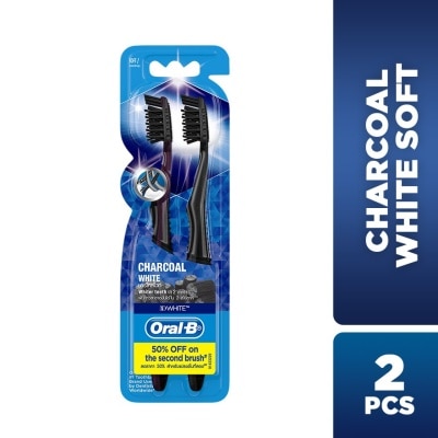 ORAL-B Charcoal White Soft Toothbrush 2's