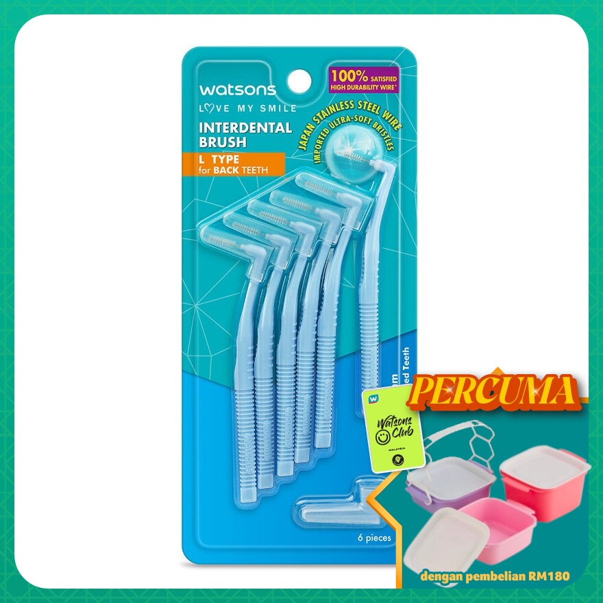 L Type Interdental Brushes 6's