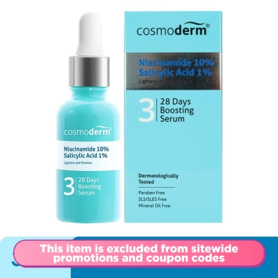 COSMODERM Niacinamide 10% Salicylic Acid 1% 28 Days Boosting Serum 30ml