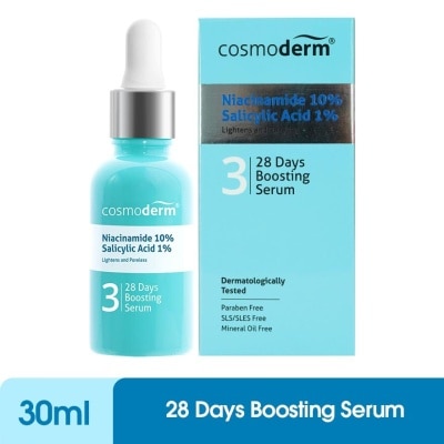 COSMODERM Niacinamide 10% Salicylic Acid 1% 28 Days Boosting Serum 30ml