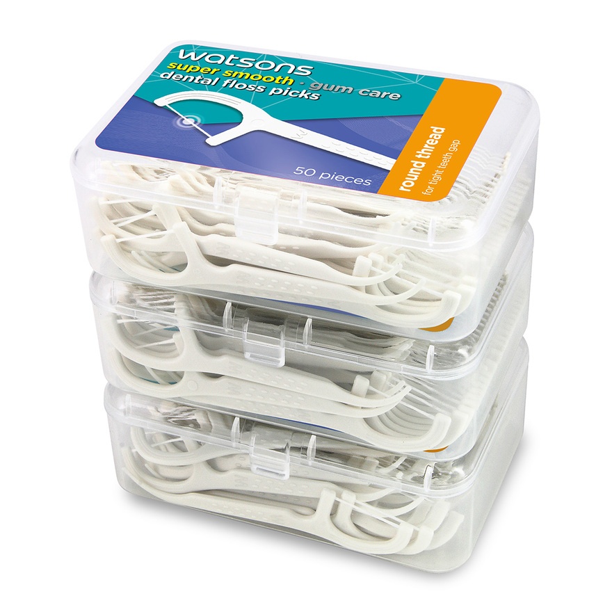 Round Thread Dental Flossers 50's x 3 image