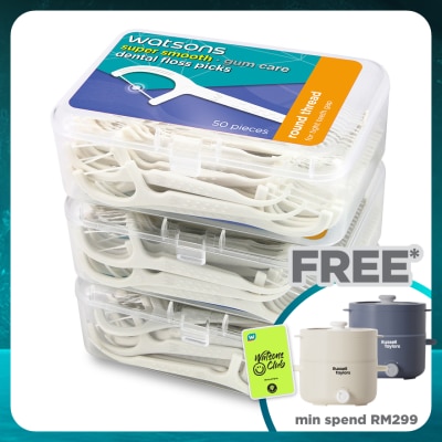 WATSONS Round Thread Dental Flossers 50's x 3