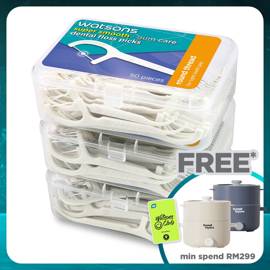 Round Thread Dental Flossers 50's x 3