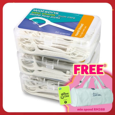 WATSONS Round Thread Dental Flossers 50's x 3
