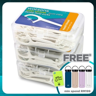 WATSONS Round Thread Dental Flossers 50's x 3