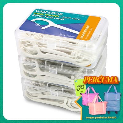 WATSONS Round Thread Dental Flossers 50's x 3