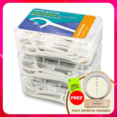 WATSONS - Round Thread Dental Flossers 50's x 3