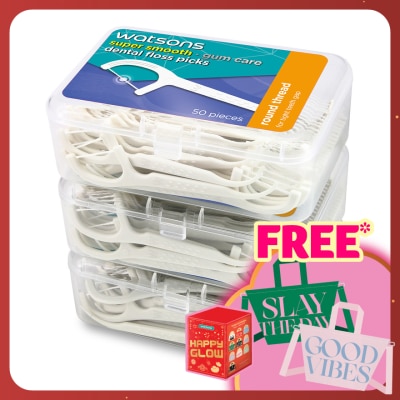 WATSONS Round Thread Dental Flossers 50's x 3
