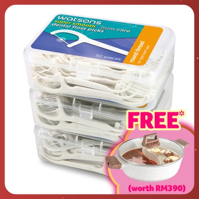 WATSONS Round Thread Dental Flossers 50's x 3