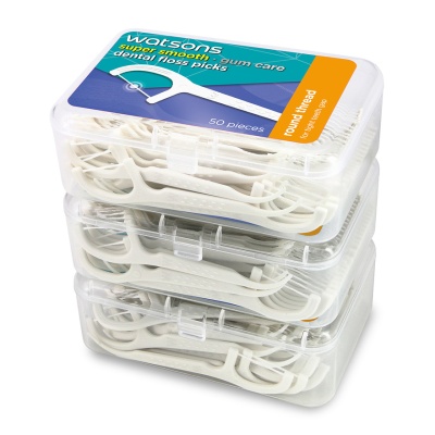 WATSONS - Round Thread Dental Flossers 50's x 3 image