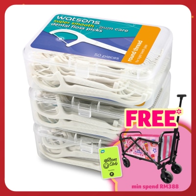 WATSONS Round Thread Dental Flossers 50's x 3