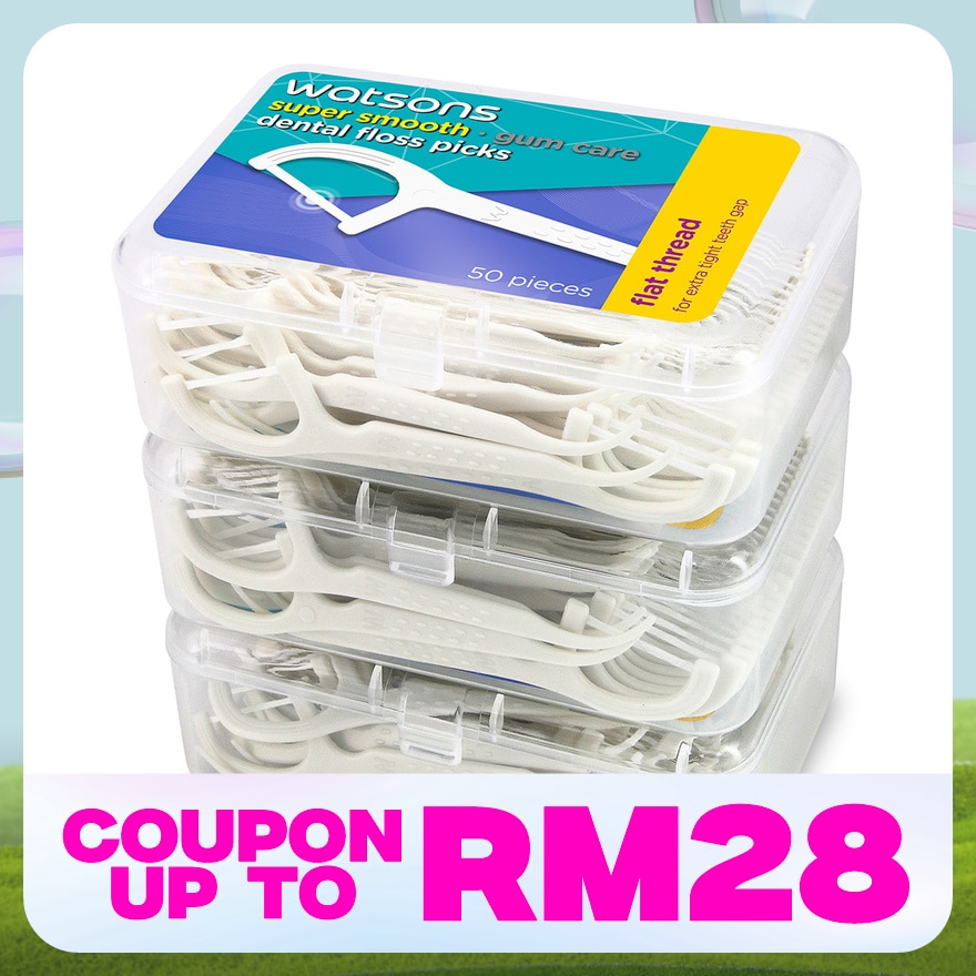 Flat Thread Dental Floss Picks 50's x 3 box