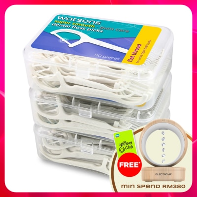 WATSONS - Flat Thread Dental Floss Picks 50's x 3 box